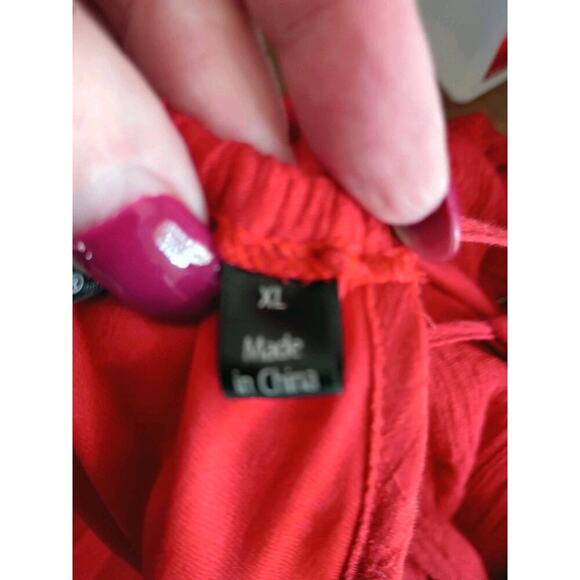 Mlle Gabrielle Dress Maxi High Low Orange Sz XL Gauzy Beach Festival - Picture 10 of 12